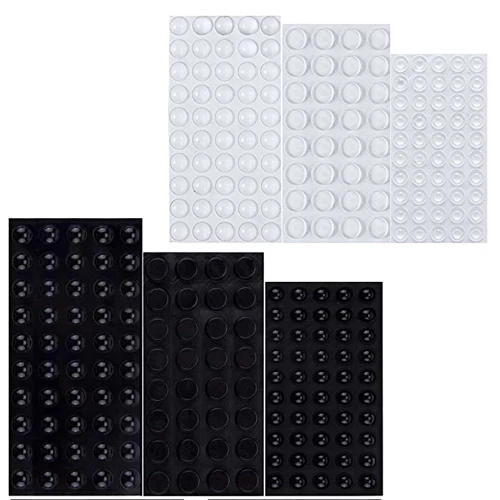 100~1000pcs 10mm Self Adhesive Door Stopper Rubber Damper Buffer Cabinet Bumpers Silicone Furniture Pads Cushion Protective Pads