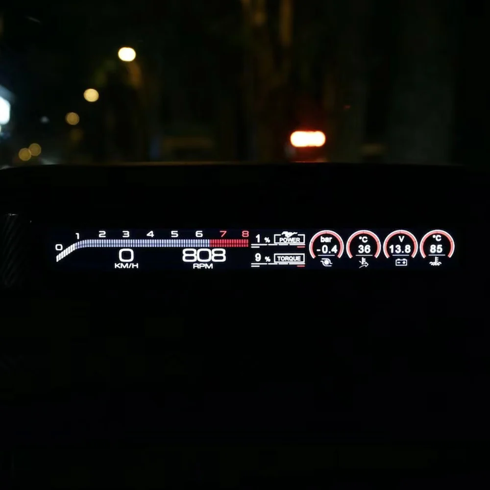 Panel Instrumen LCD Digital untuk Mobil Mustang 2015-2020, Speedometer, Pemutar Multimedia, Layar Lampu