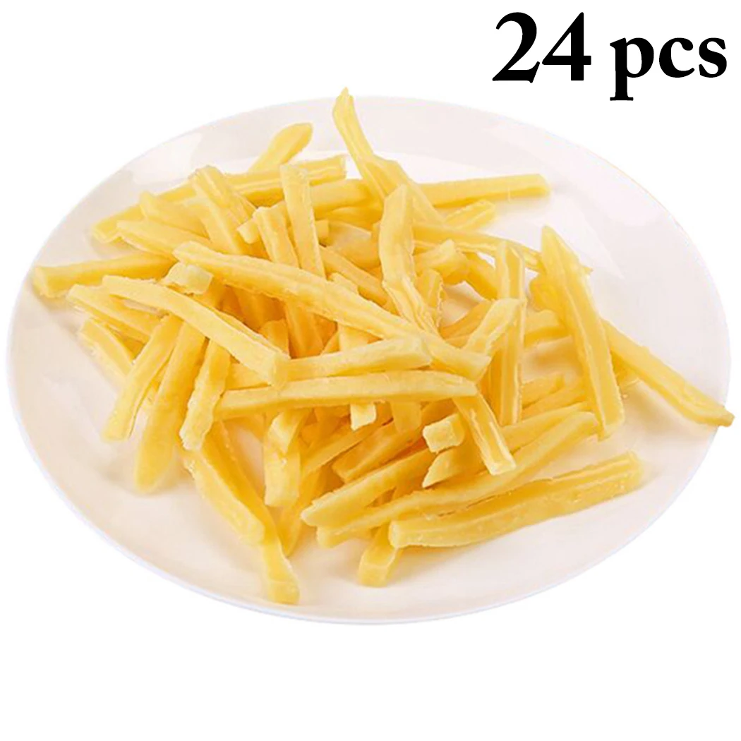 24Pcs Artificial French Fries Simulation Food Vegetables Fruit French Fries For Home Restaurant Kitchen Garden Art Decor Kid Toy