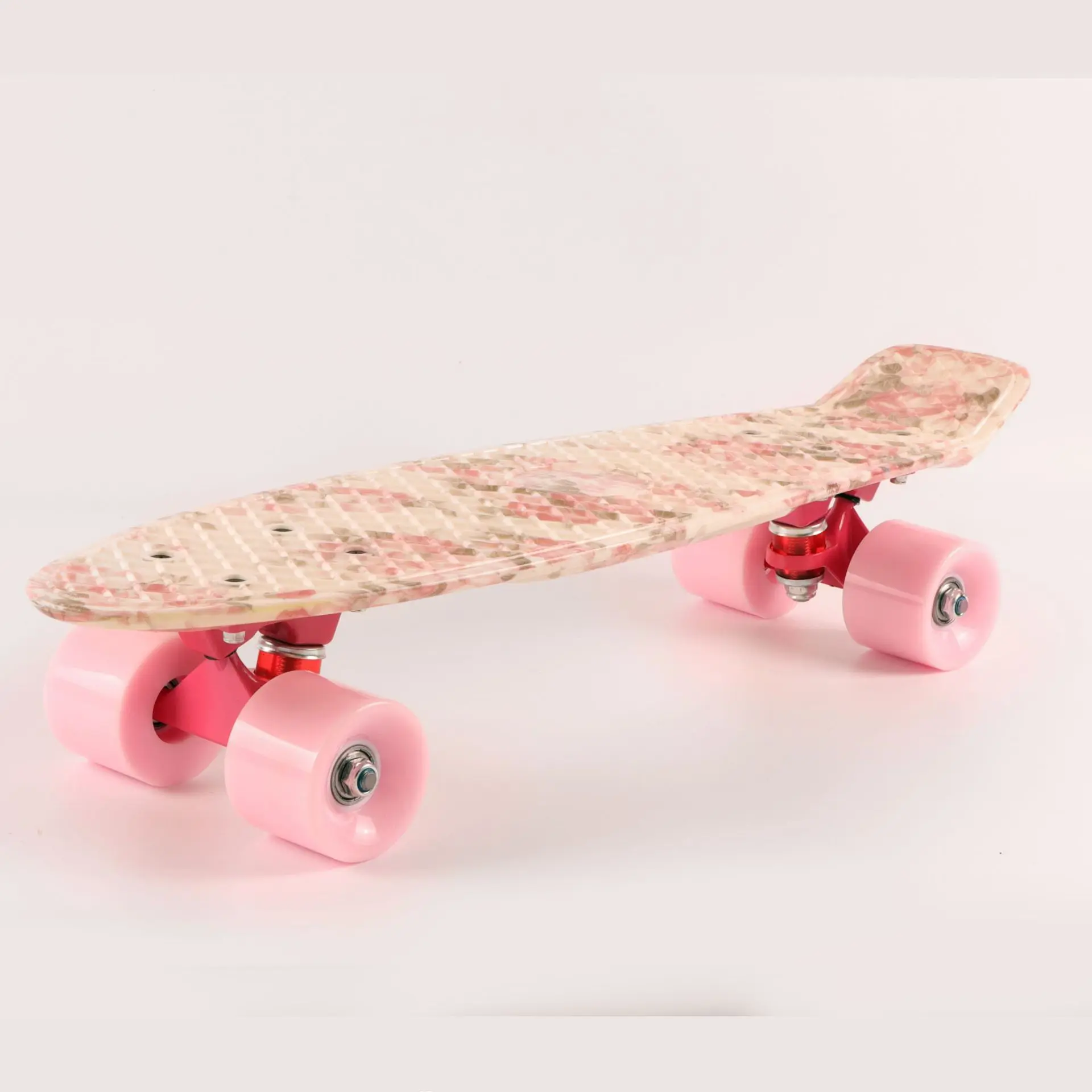 لوح تزلج بأربع عجلات مطبوع عليه نقل المياه، لوح سمك صغير 3-6 عجلة فلاش هزازة واحدة من البولي يوريثان، فرشاة شارع الطريق للأطفال