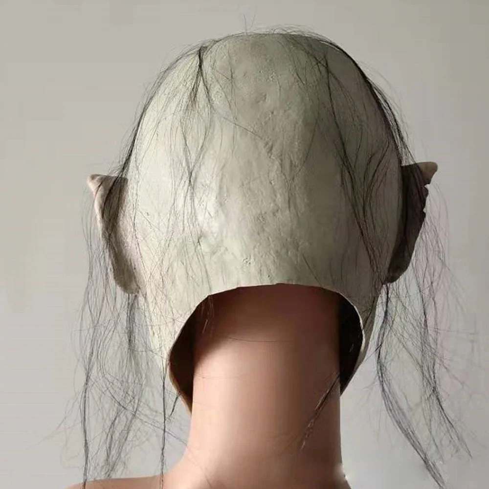 Casco cosplay in lattice per carnevale di Halloween - Maschera teschio horror Gollum, costume da festa Scheletro Mostro Elfo Zombies Purim