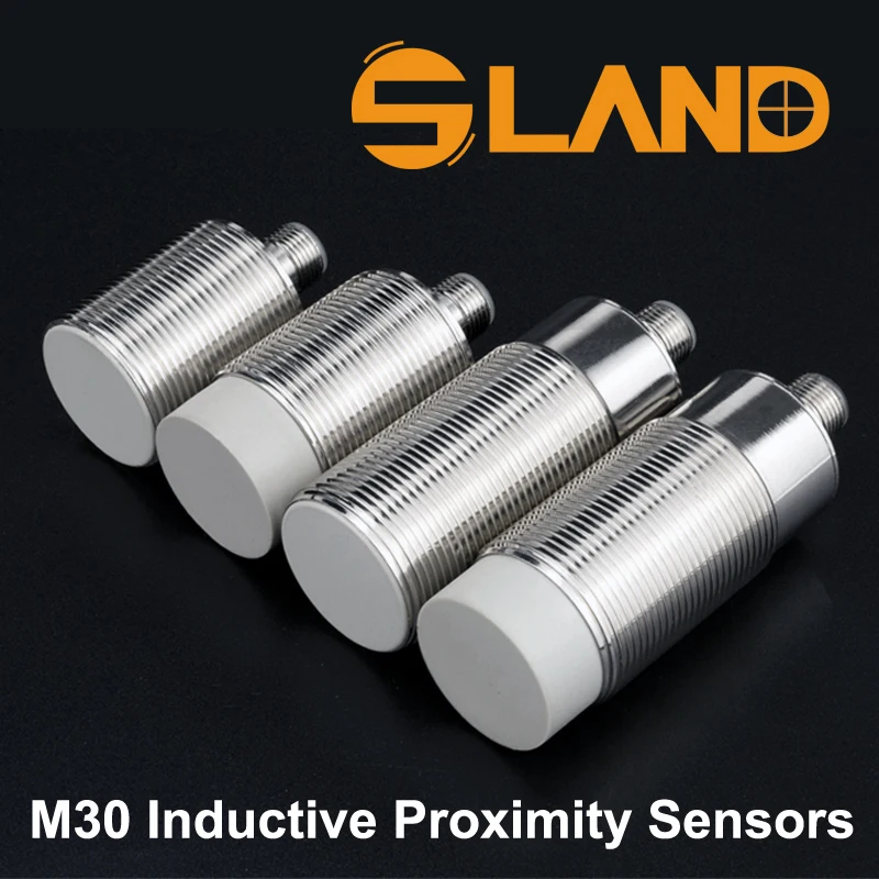 

SLAND M30 Barrel Inductive Proximity Sensor DC12-24V M12-4PINS PNP NPN Outputs Flush Non-flush Shielded Non-shielded