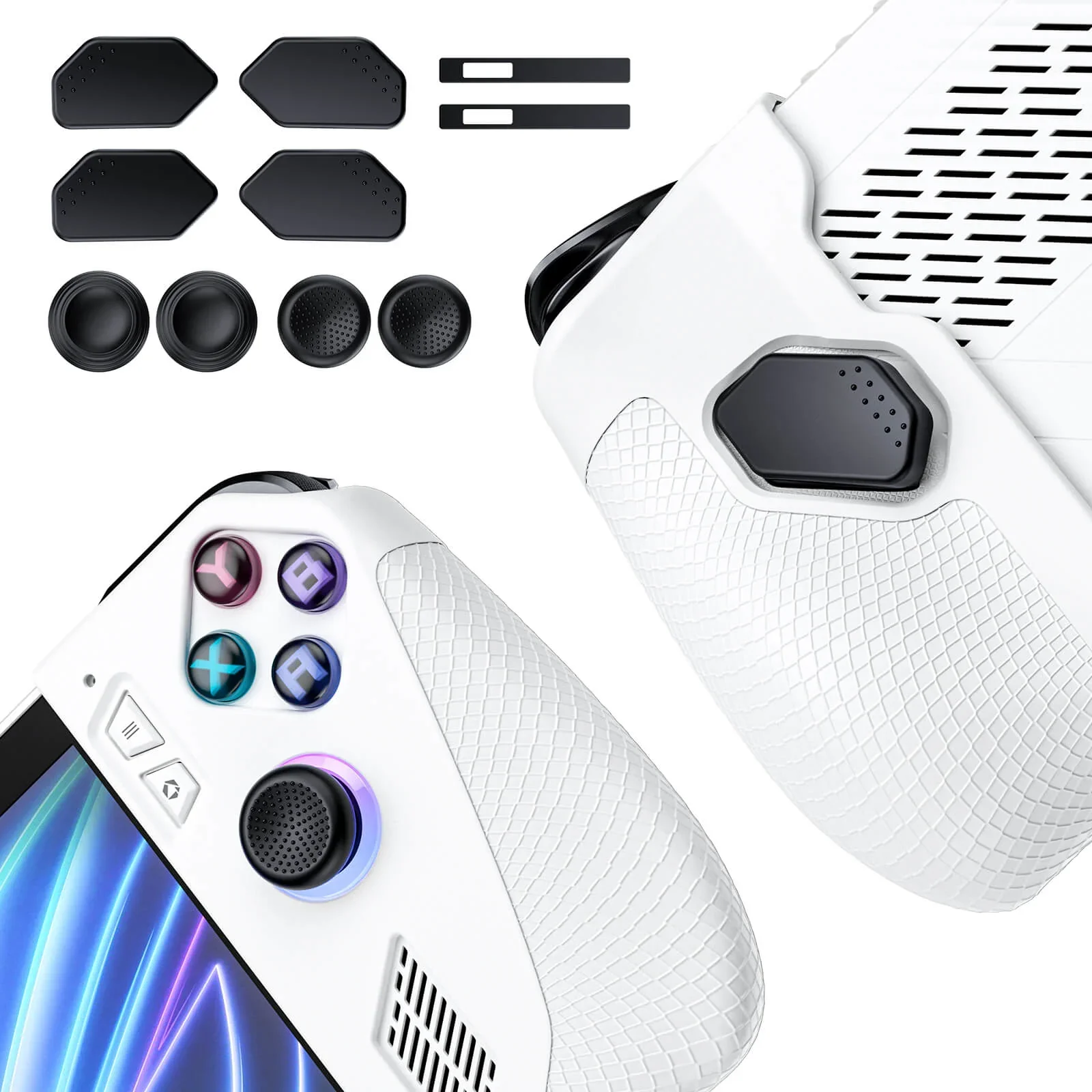 ROG Ally Silicone Grip Case, Soft Silicone Protective Skin Sleeve, Game Console Cover for ASUSS ROG Allys Gamings Handheld