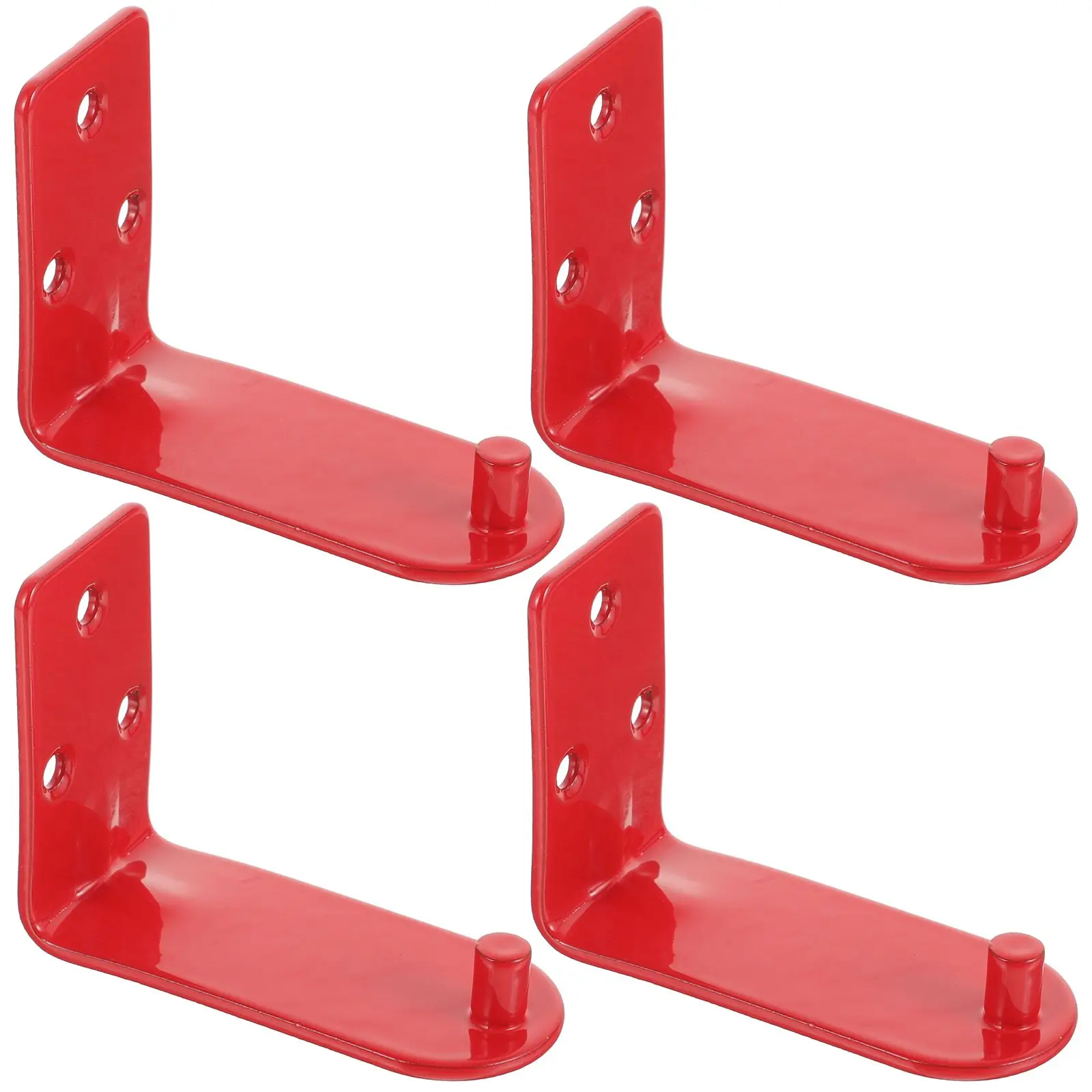 

4 Pcs Fire Extinguisher Hook Bracket for Mount Supplies Brackets Heavy-duty Wall Iron Hooks