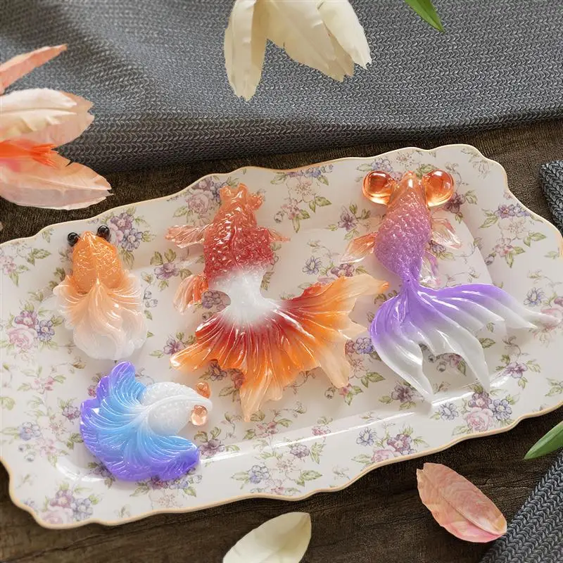 لتقوم بها بنفسك كريستال ذهبية أقراط قلادة الايبوكسي قالب من السيليكون الراتنج المفاتيح ثلاثية الأبعاد قلادة على شكل سمكة مجوهرات قالب من السيليكون أدوات صنع