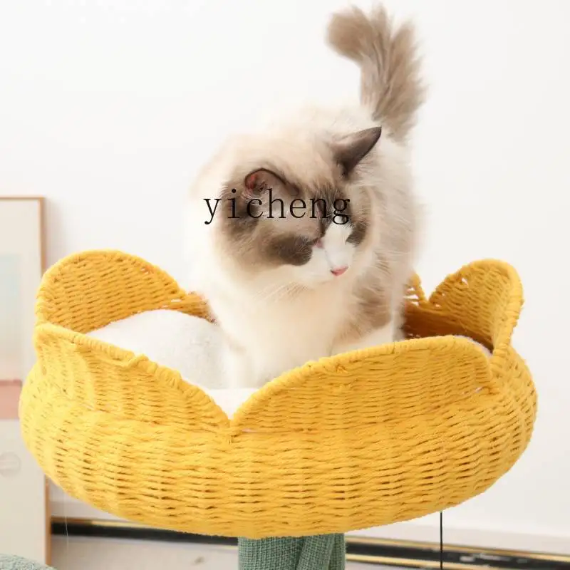 Tqh Cute Cat Climbing Frame Pet Supplies Cat Grinding Claw Scratching Rack Tulip