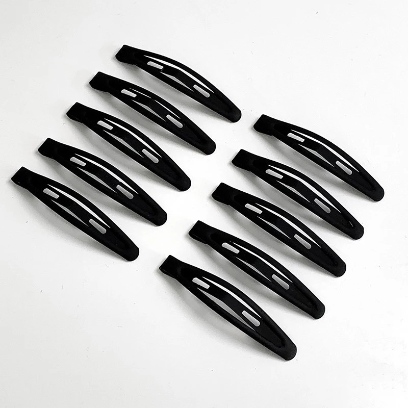 10pcs of simple black hair clips for women, ideal for fixing bangs and backcombing. image 2