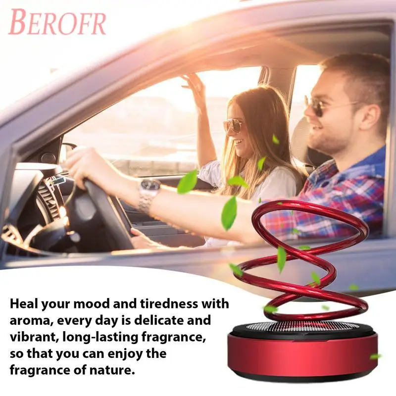 Solar Aroma Diffuser Auto Refreshing Fragrance Sun Powered Diffuser Car Decor Accessories For Trucks Minivan Caravan Racing Car