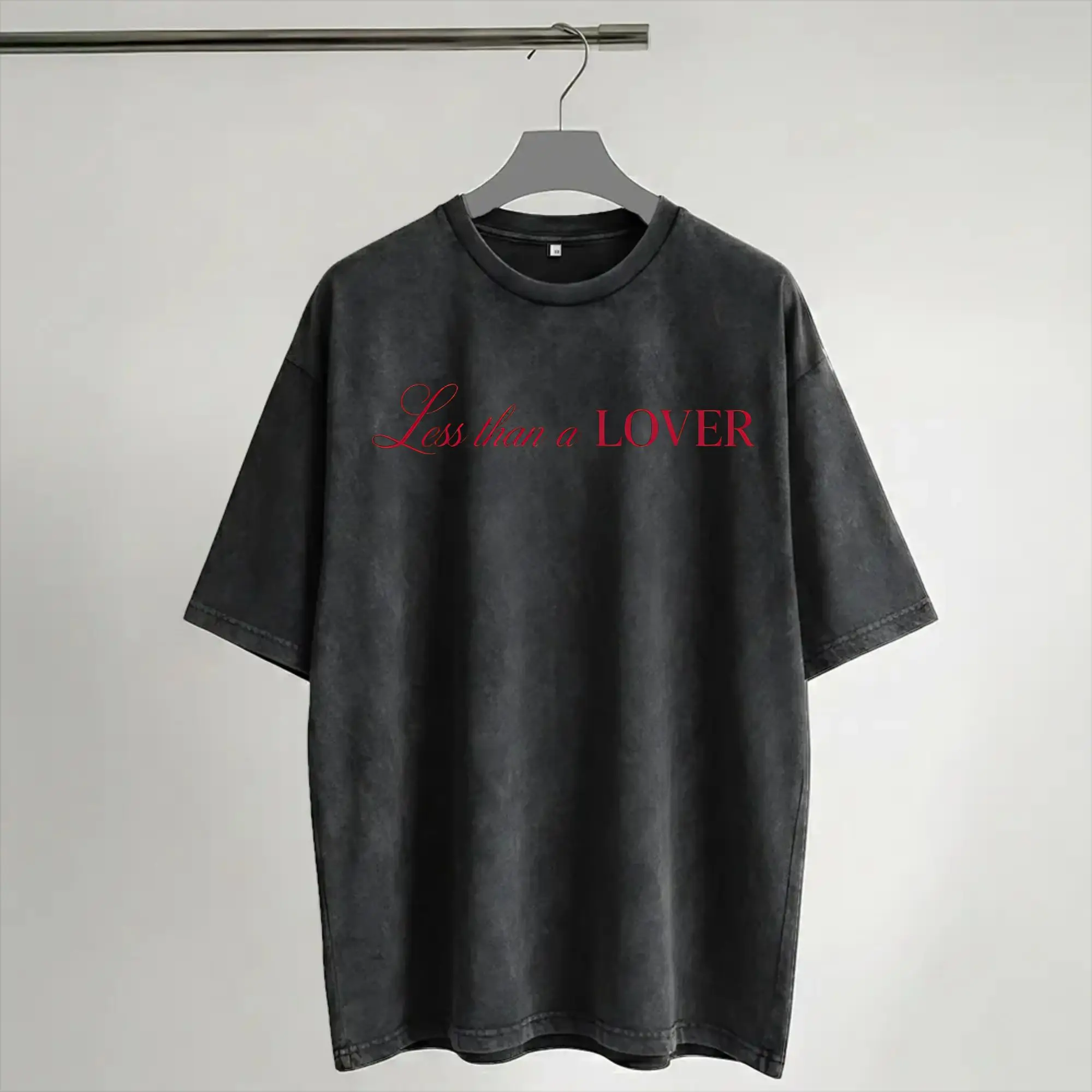 less than a lover jennies  Accessories Washed T Shirt Men Women Streetwear Hip Hop T-Shirts Printed  Tees Tops Short Sleeve