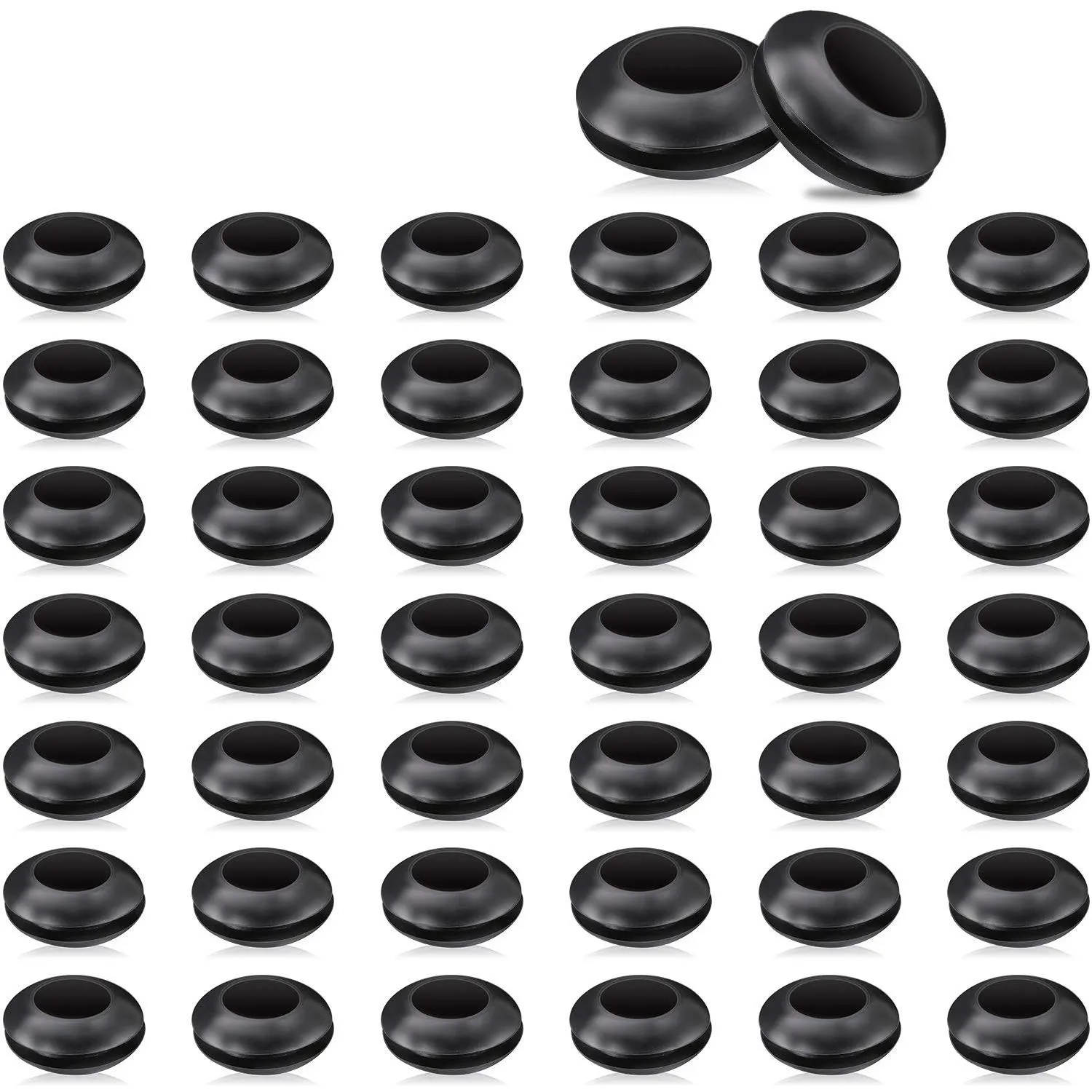 50 Pack Airlock Grommet, Fermenter Cover Ring for Mason Jars, Straws, Airlock, Beer, Wine, Plastic Barrel Cooker Cover, 1.59 cm