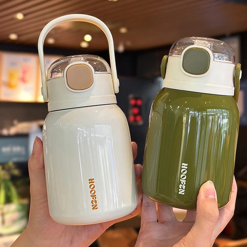 

316 Stainless Steel Handheld Thermos Cup Large Capacity Leak Proof Vacuum Flask Portable Drinking Kettle Container