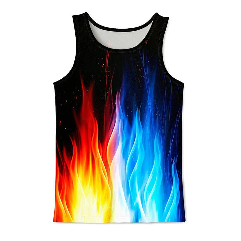 New Graffiti Pattern Vest 3d Printing Fitness Wear Adults Kids Summer Street Basketball Top Quick Dry Beach Sleeveless T-shirt