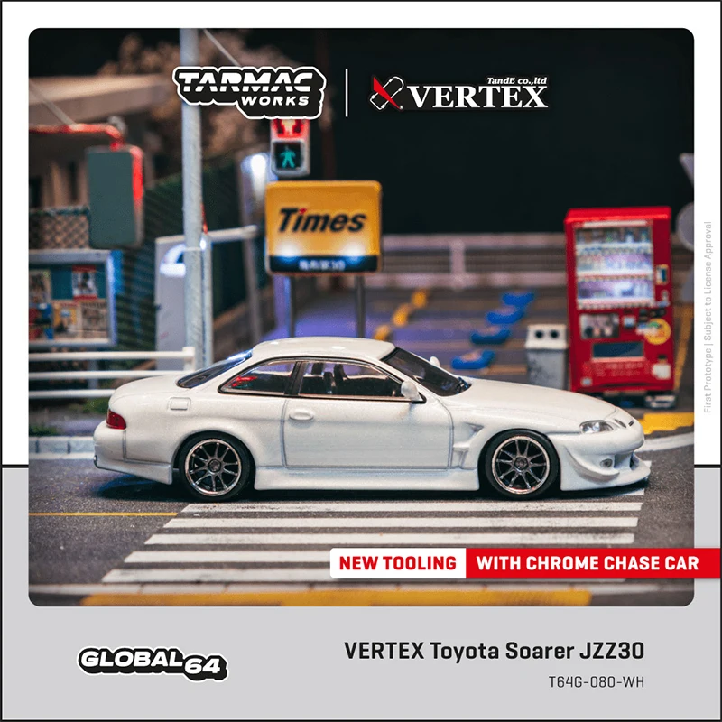 

Предпродажа TW Toyota 1:64 VERTEX Soarer JZZ30, белая литая под давлением модель автомобиля, коллекция игрушек Tarmac Works