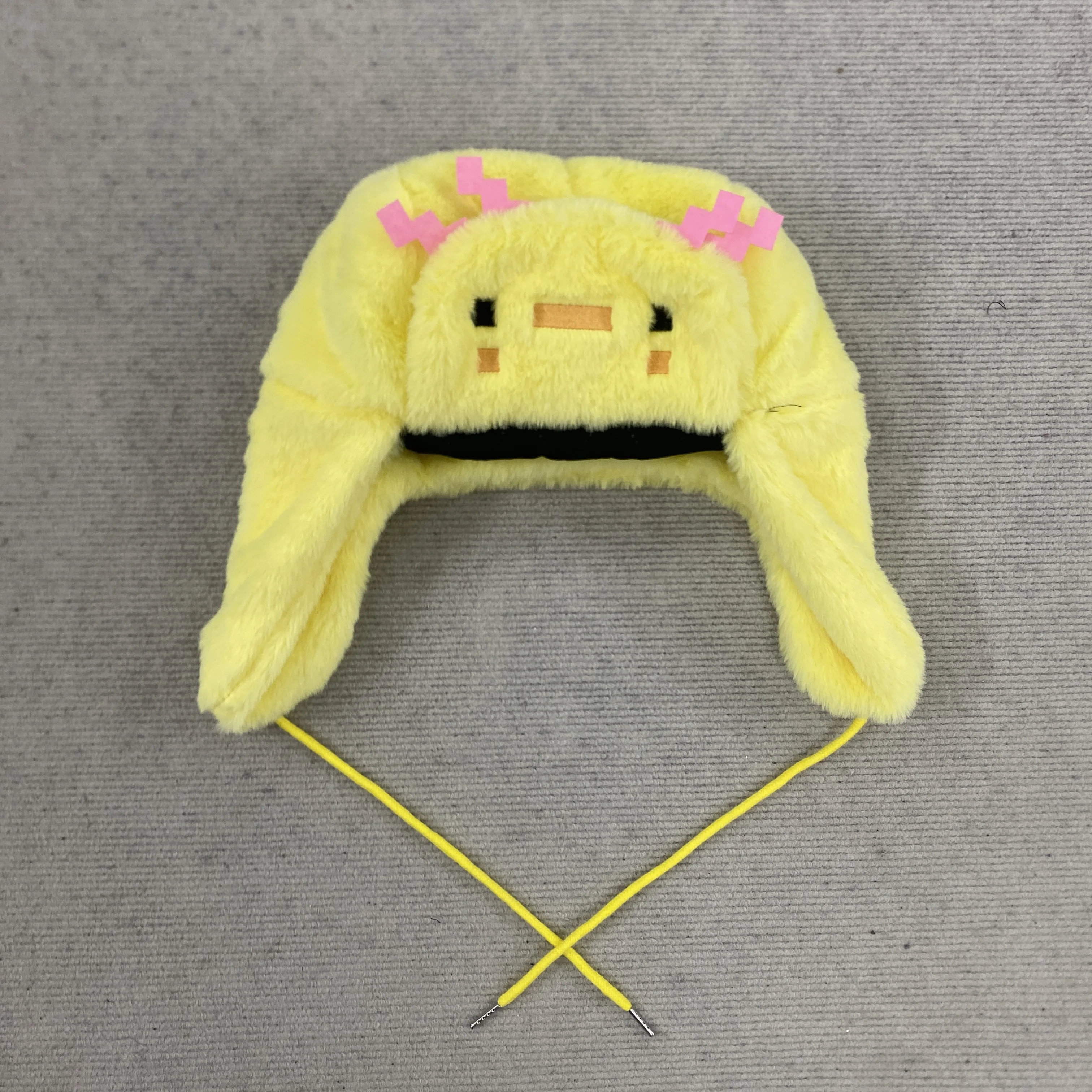 Winter Trapper Hat - Unisex Yellow Plush Cartoon Chick Trapper