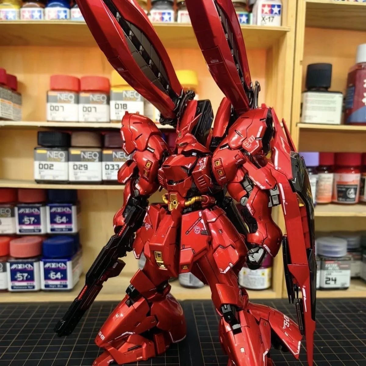 ستار RG Sazabi MSN-04FF أنيمي عمل الشكل الميكانيكية الأساسية طلاء شخصيات كرتونية 1/144 التجمع نموذج أطقم هدية عيد ميلاد #3