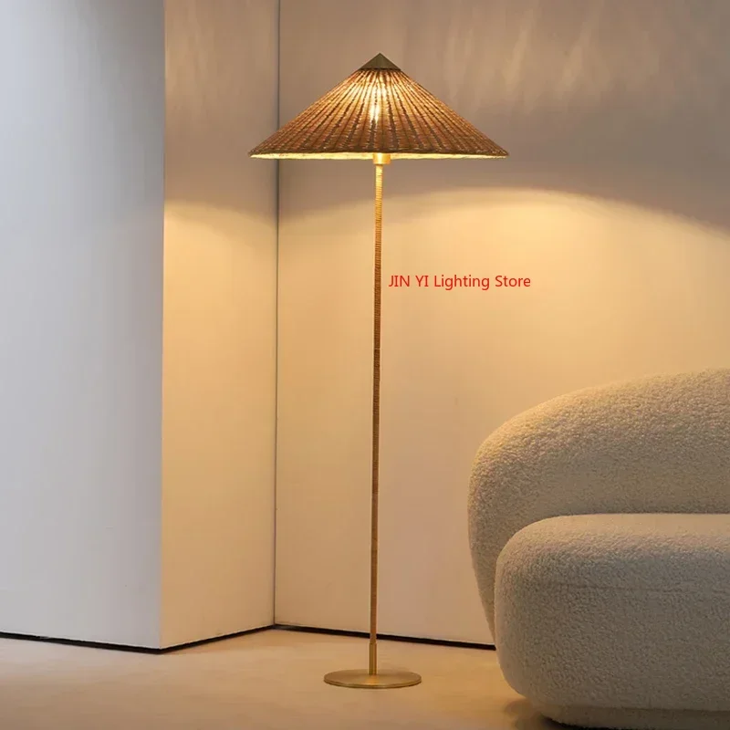 

Wabi Sabi Style Lamp Danish Living Room Sofa Designer Wicker Woven Homestay Hotel Lamp Home Decor Bedside Lamp