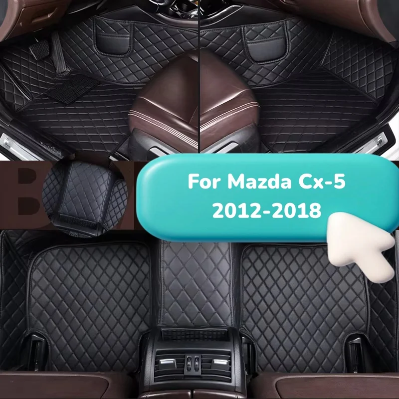 

Car Floor Mats For Mazda Cx-5 2012 2013 2014 2015 2016 2017 2018 Flash Mat Leather Custom Foot Pads Automobile Carpet Car Covers