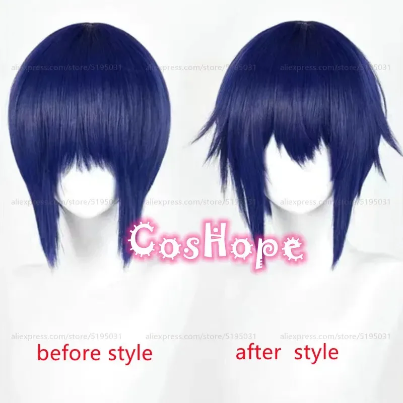 

2025 Tsukiyomi Ikuto 30cm Short Blue Wig Anime Cosplay Heat Resistant Synthetic Wigs