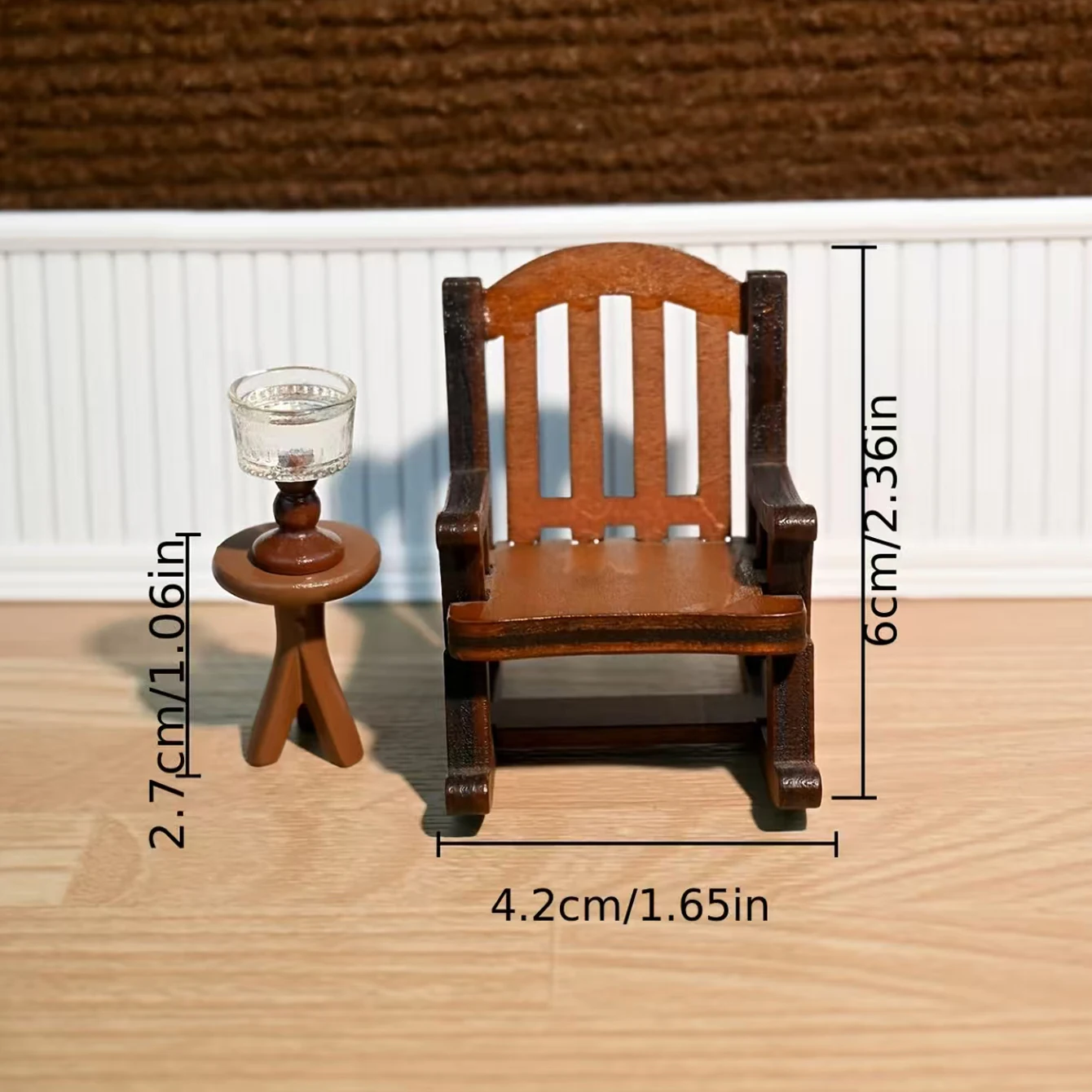 3-teiliges Miniatur-Dekorationsset mit Tisch und Stühlen, geeignet für kreative Geschenke und Geburtstagsgeschenke für Freunde – Detail 5