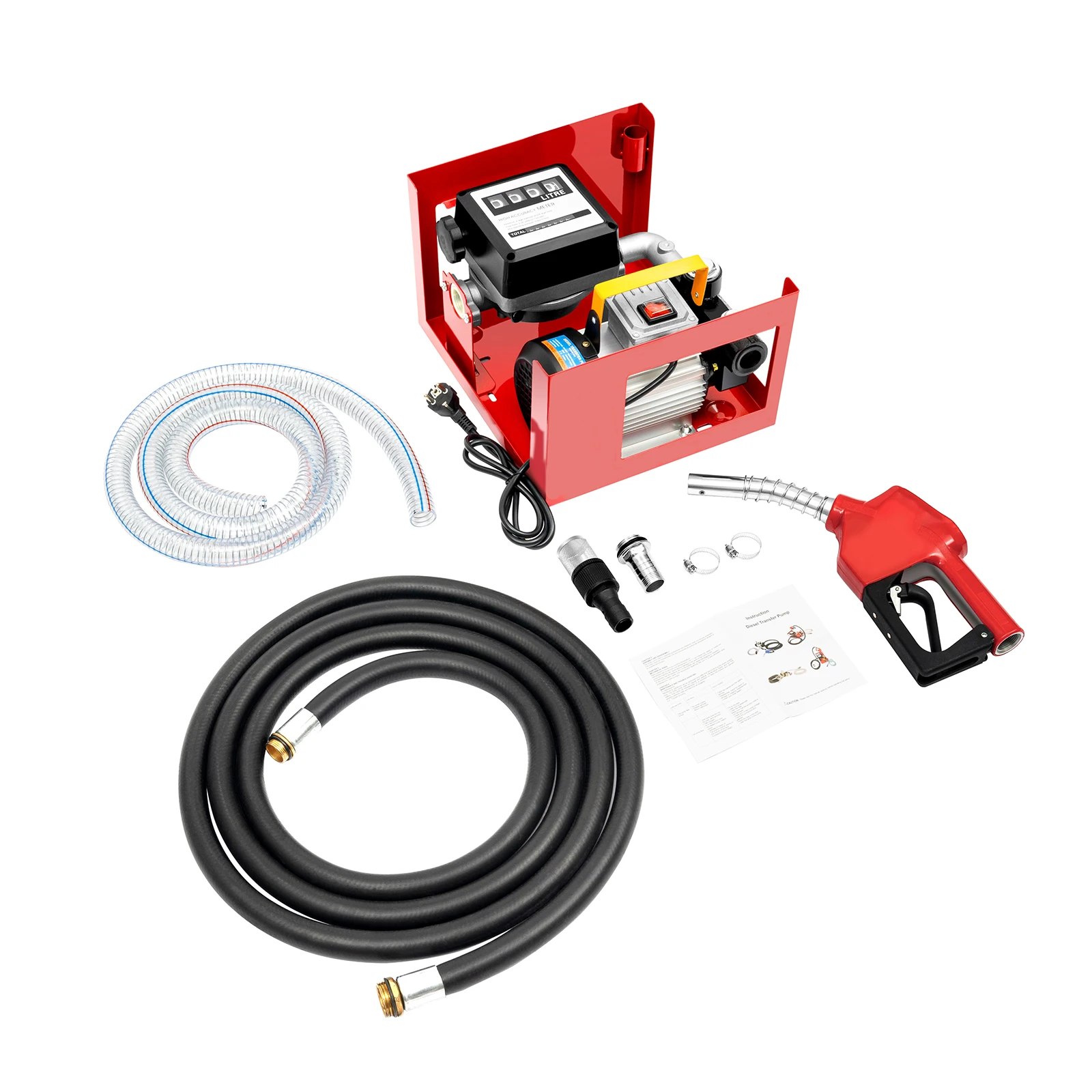 220v 550w Diesel transfer pumpe Heizöl pumpe Automatik pistole 60l/min elektrische selbst ansaugende Diesel pumpe Messkit 2800 U/min