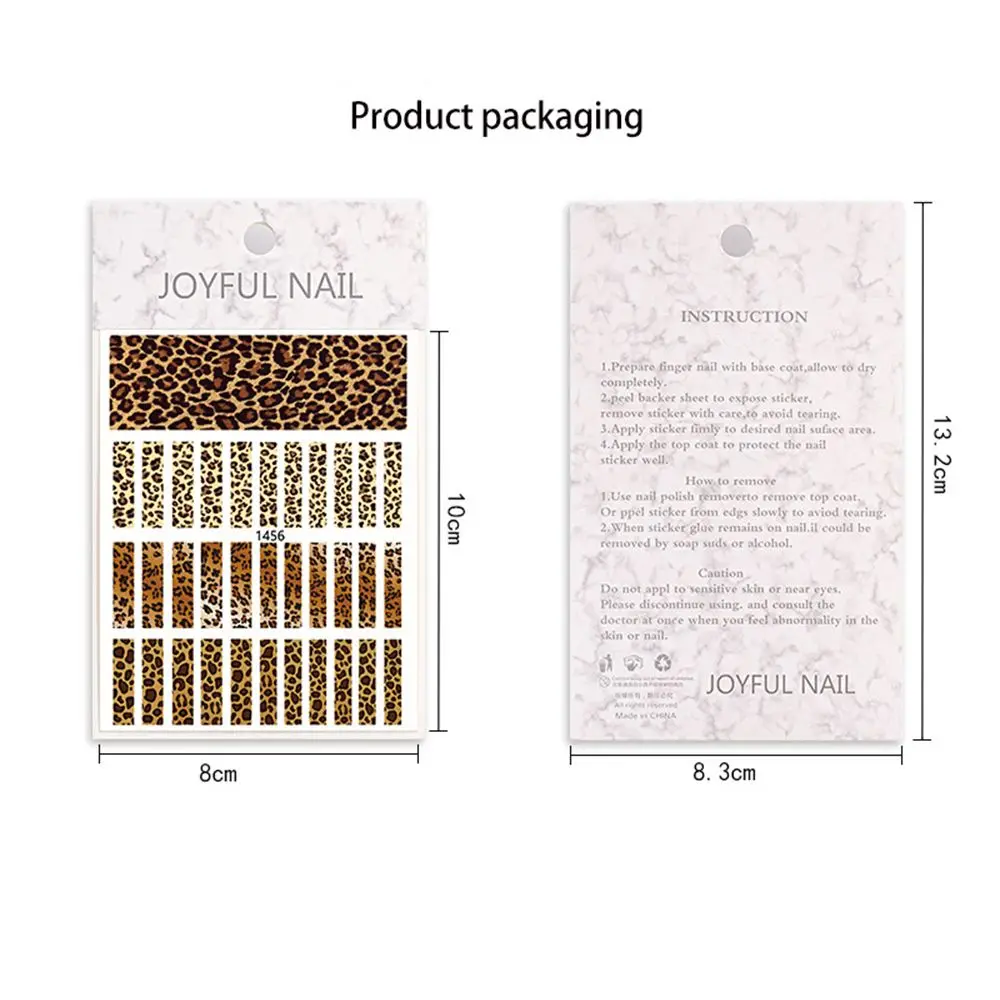 Lion Manicure Animal Stickers DIY Nail Materials Leopard Nail Sticker Nail Art Decoration 3D Nail Stickers Adhesive Decals