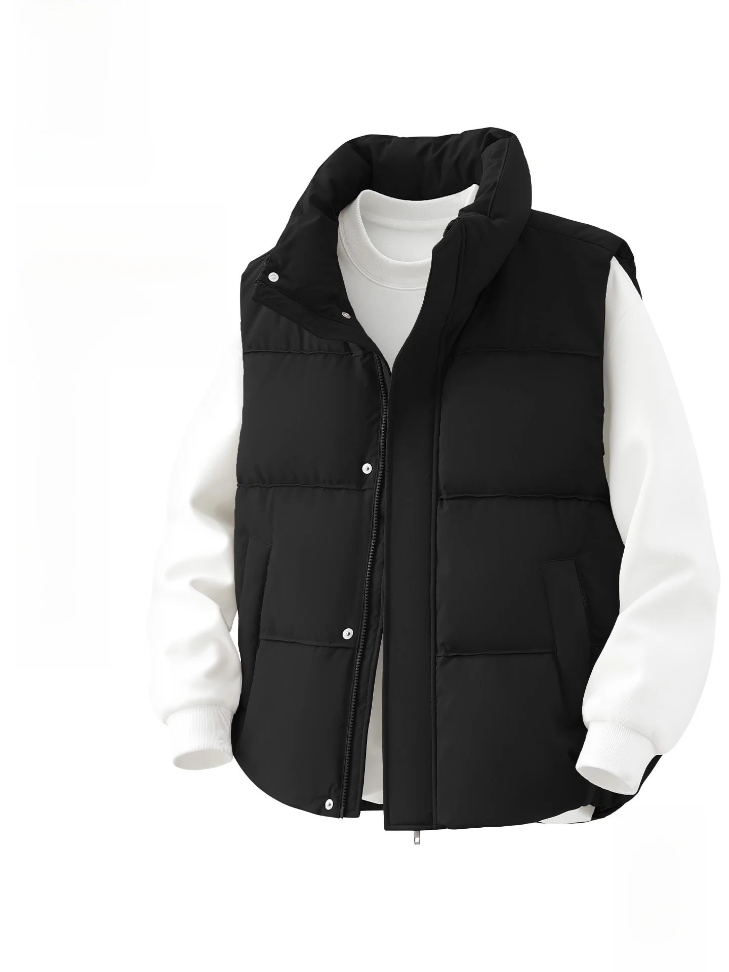 

Мужской утепленный жилет с воротником-стойкой, теплый, износостойкий, молодежный, из полиэстера, с наполнителем из пуха