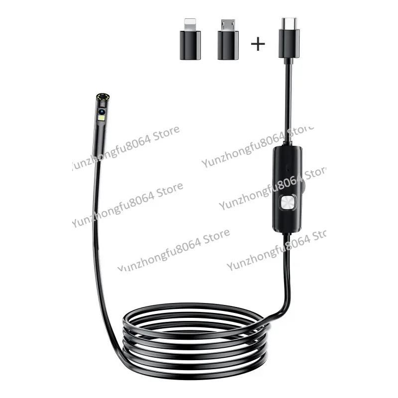 

Hd Apple Mobile Phone Dual Lens Endoscope Pipe Camera Waterproof 3 Million Industrial Endoscope Probe