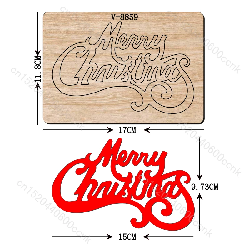 New Merry Christmas Wooden Dies Cutting Dies Scrapbooking /Multiple Sizes /V-8859