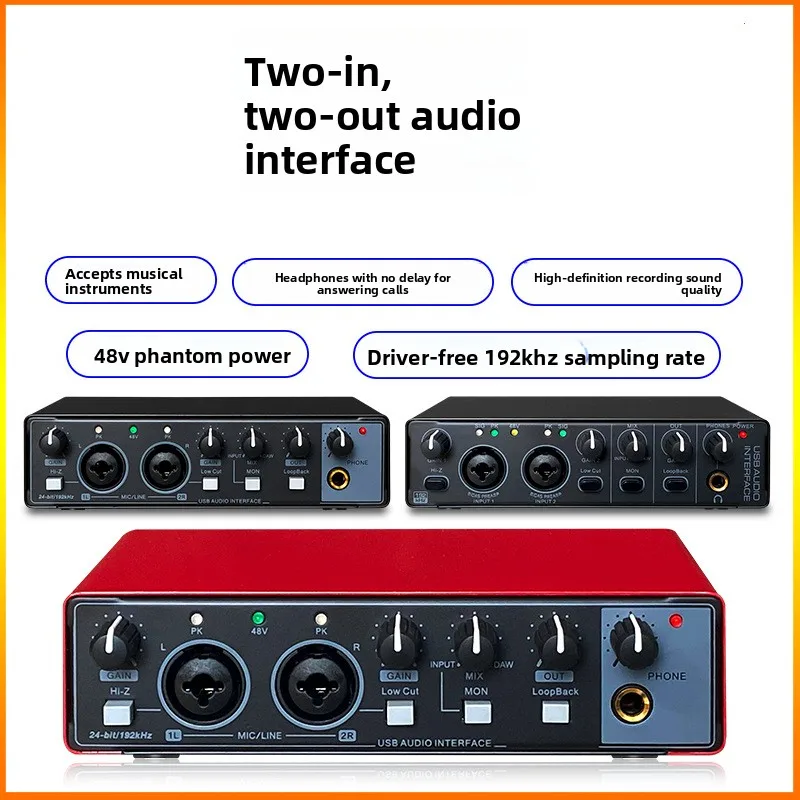 Lossless Recording Professional Sound Card Singing Live Streamer Arranger Karaoke External Sound Card