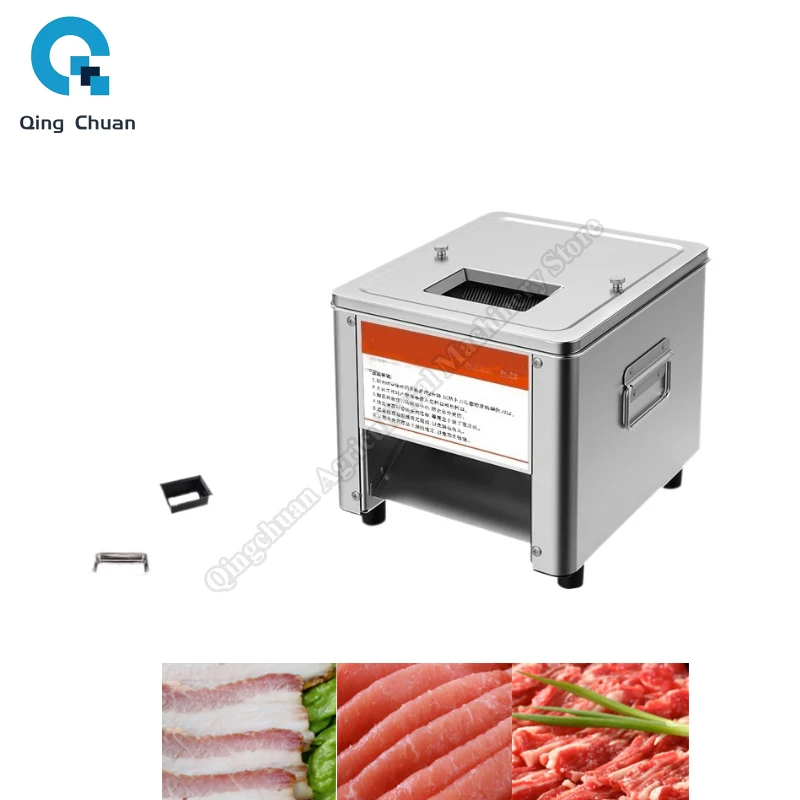 

Commercial Meat Cutter Electric Meat Cutter Slicing Dicing Cutting Meat Foam Stainless Steel Meat Products Processing Machine