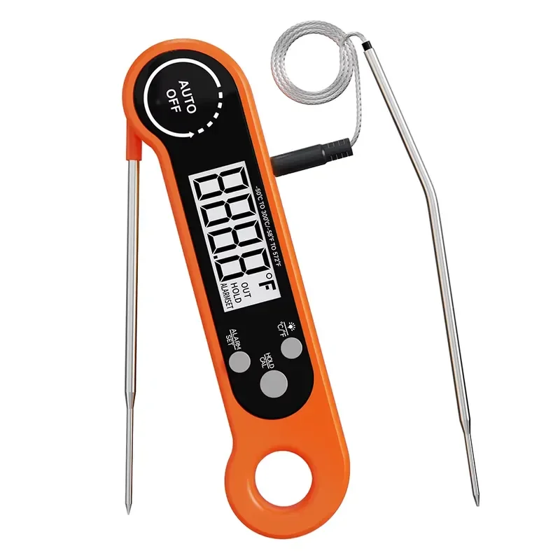 Digital LCD Meat Thermometer with Probe for Kitchen BBQ Oven Grill Cooking Food Temperature Monitoring Customizable OEM