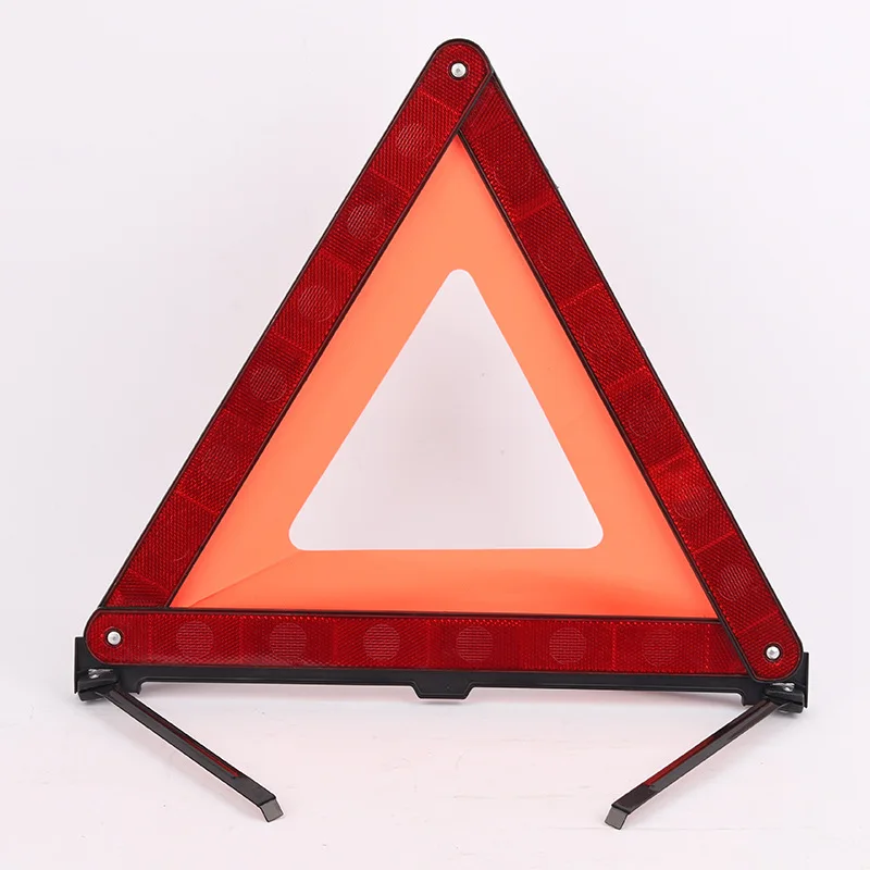 Car Emergency Breakdown Warning Triangle Red Reflective Road Safety Hazard Car Tripod Portable Foldable Stop Sign Reflector