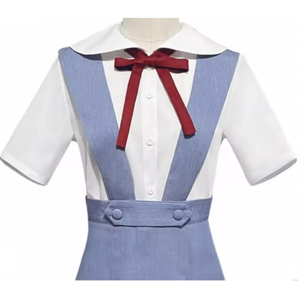 Anime Asuka Langley Soryu Cosplay Costume  Ayanami Disguise School Uniform Dress Halloween Carnival Party Roleplay for Women