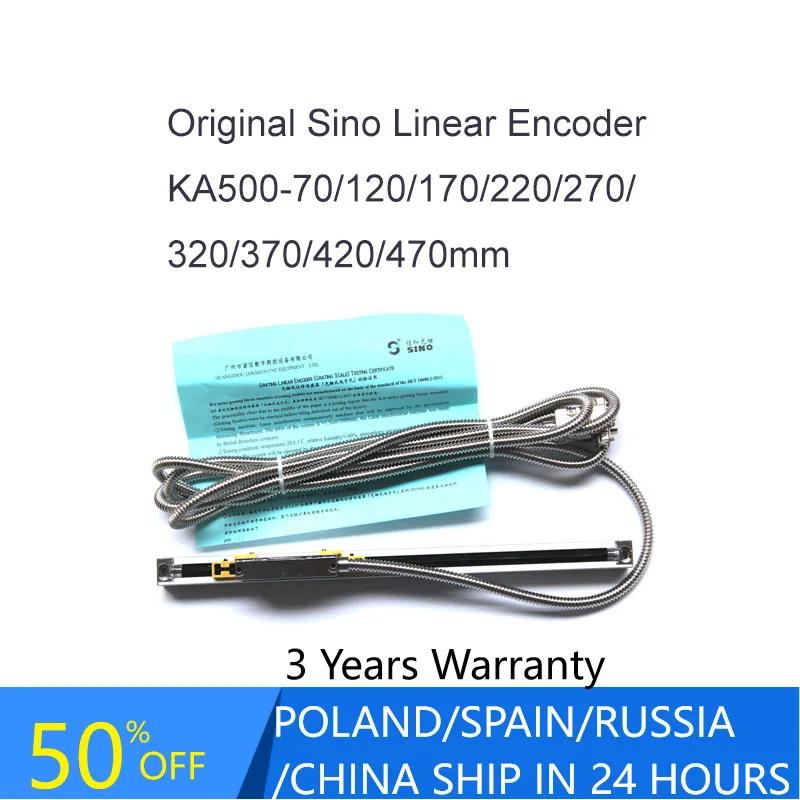 Freccia KA500 70 120 170 220 270 320 370 420 470 millimetri Lineare Bilancia Sensore 5um 0.005 millimetri Tornio Fresatura DRO Encoder 5micron TTL