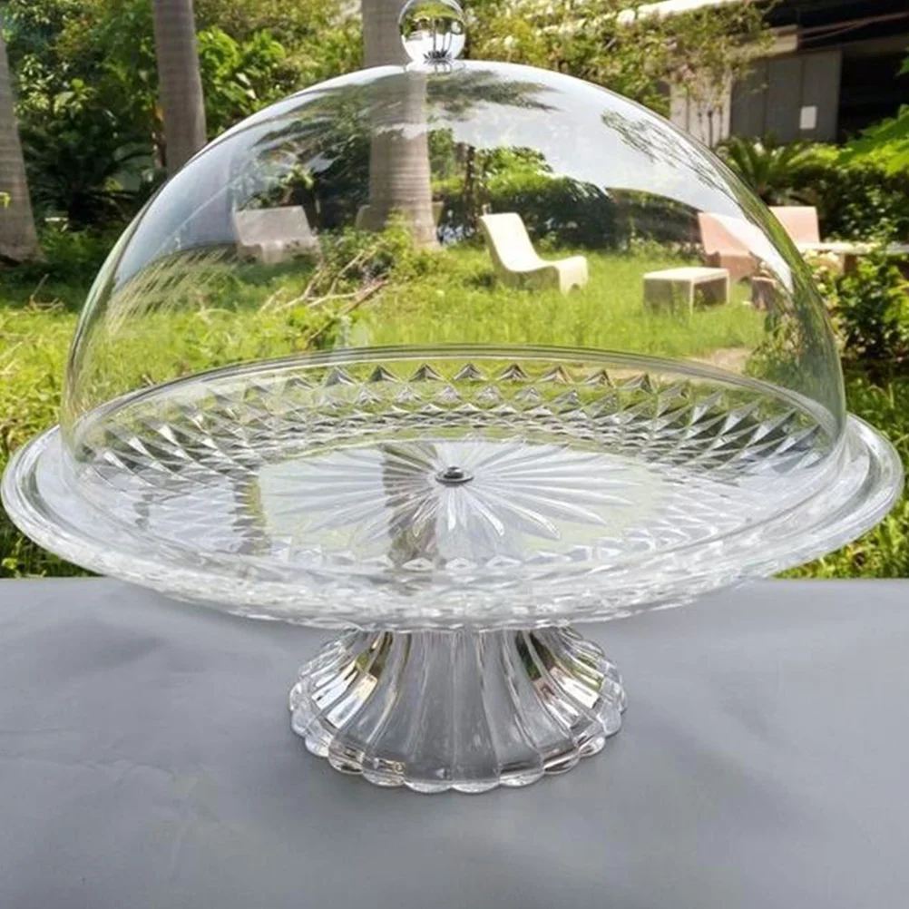 

Dustproof Meal Cover Plate Covers Food Dish Dessert Bakery Tray Household Cake Pan Acrylic Material Long Use Mosquito Proof