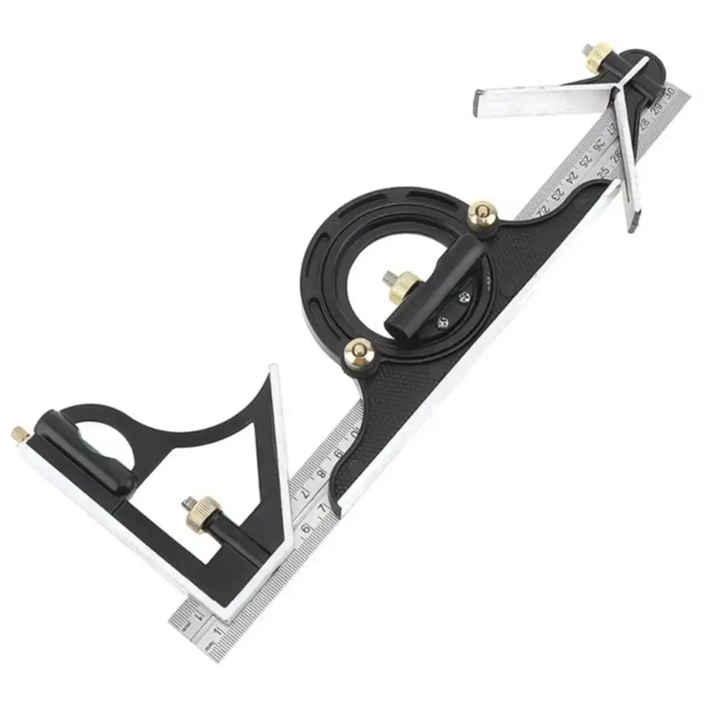 Adjustable Square Angle Ruler Accurate Scale Right Angle Protractor Tools Set Aluminum Alloy Wear Resistant