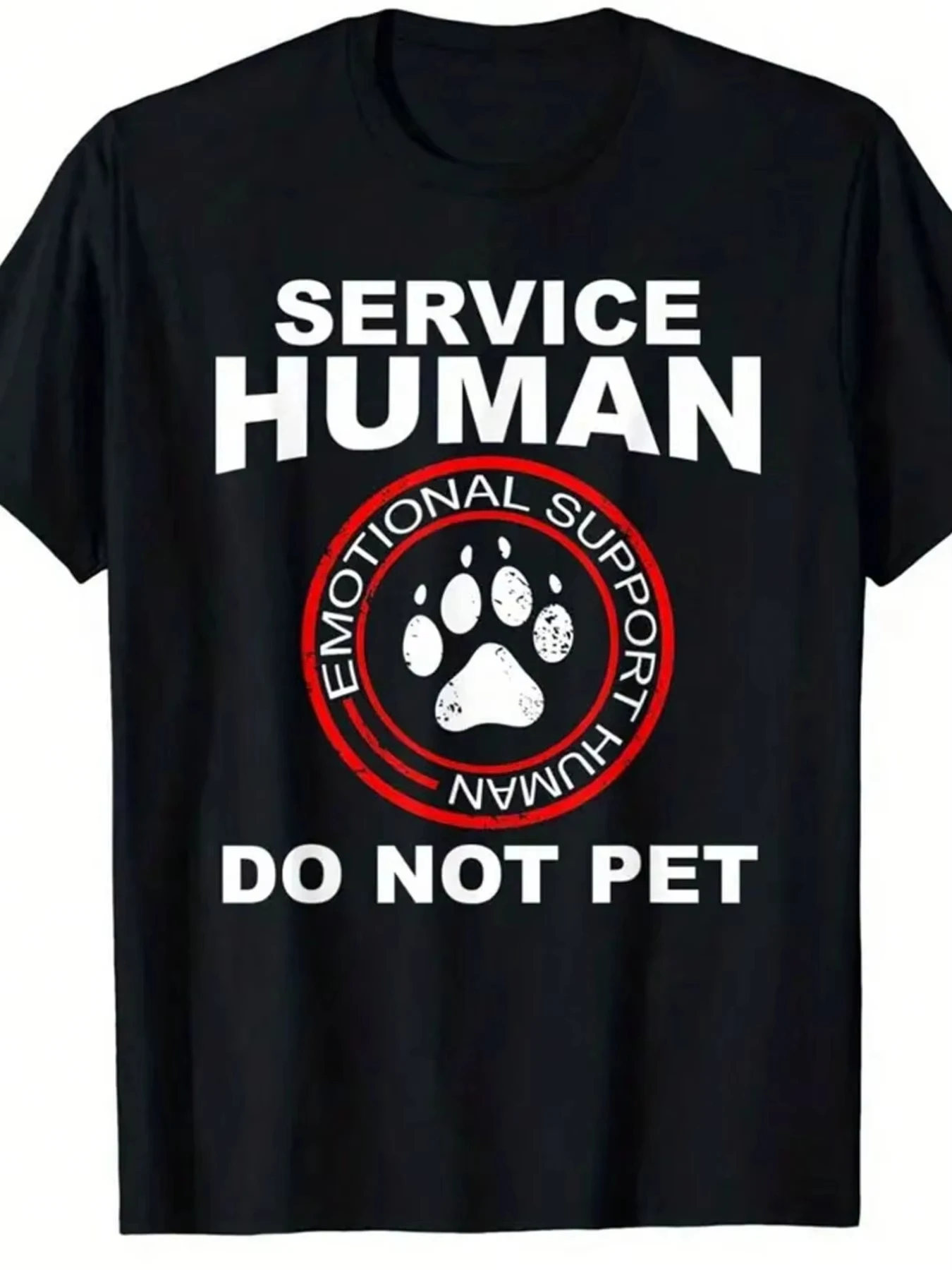 Men's T-shirt Summer Pure Cotton Fun Dog Owner Emotional Support Printed Tee Harajuku Y2k Top Casual Short Sleeve Unisex Wear