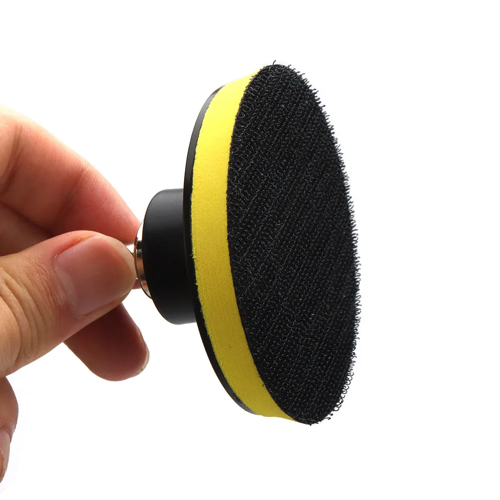 3 بوصة الداعم لوحة التلميع 75 مللي متر المطاط هوك وحلقة التلميع الوسادة الرملي القرص ل الحفر الكهربائية الملمع طاحونة أداة تجليخ