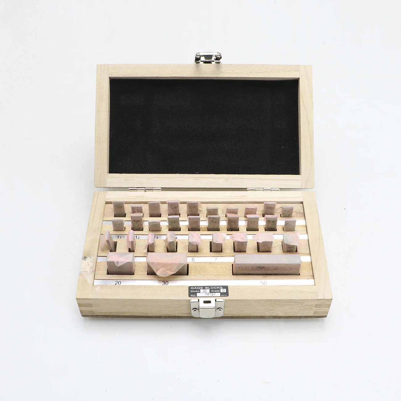 SHANHR Block Gauge 32Pcs/Set 1 Grade 0 Grade Caliper Block Gauge Inspection Block Gauge Measurement Instruments