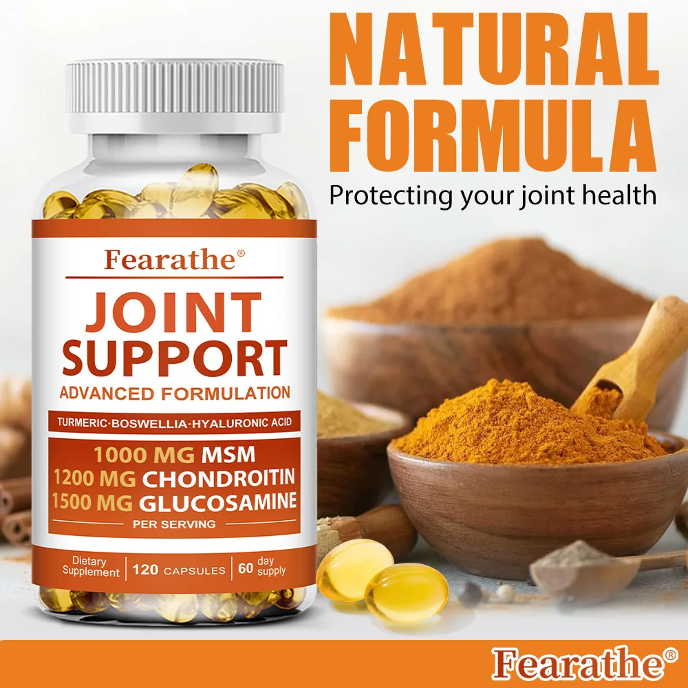 دعم المفاصل - الجلوكوزامين والكوندرويتين وMSM، دعم صحي المفاصل، لصحة العظام والغضروف، 120 كبسولة #4