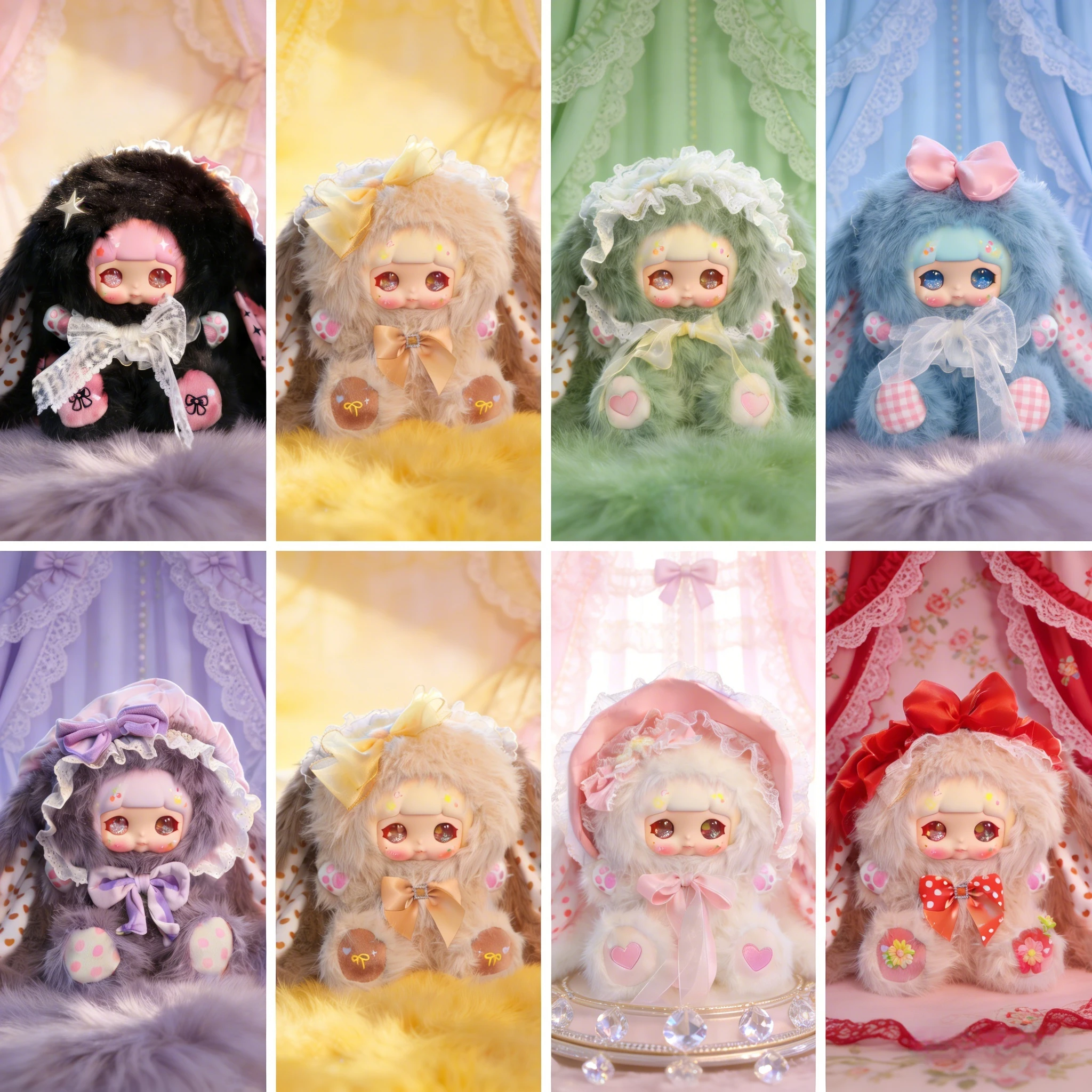 

2026 New Xuefu Rabbit Lace Dream 600% Big Doll Series Plush Blind Box Flowing Sand Eye Soft Comfortable Plush Doll Girl'S Gifts