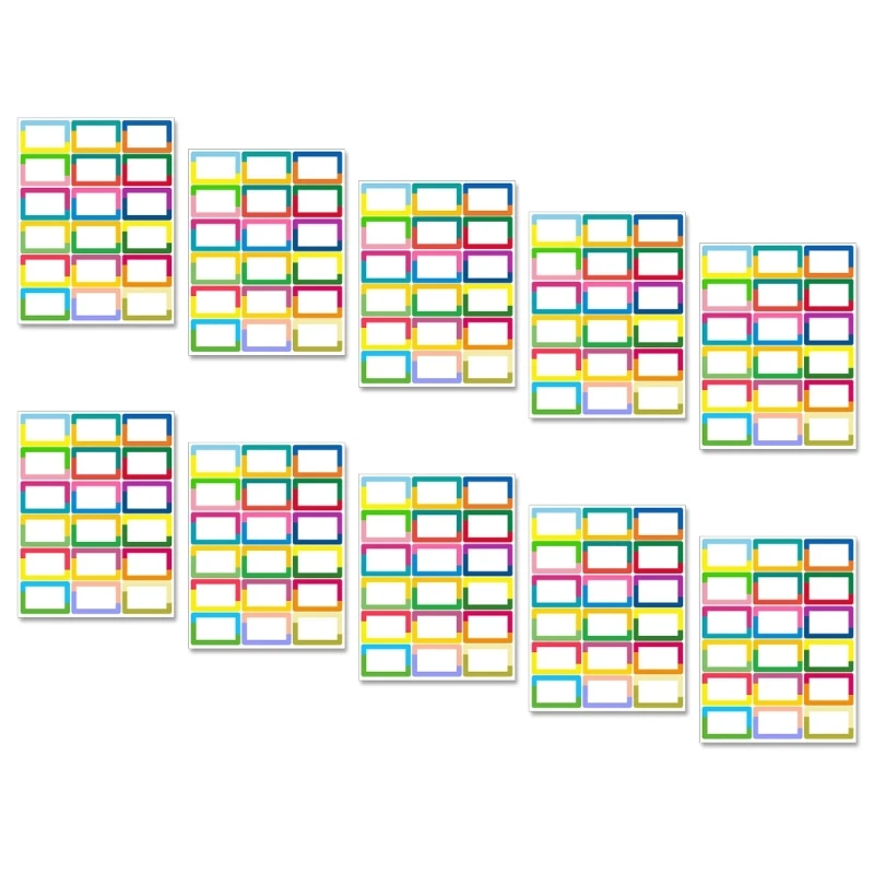 180PCS 18 Colors Hello Name Label Stickers Colorful Name Badge for Themed Party Daycare School Office Conferences H8WD