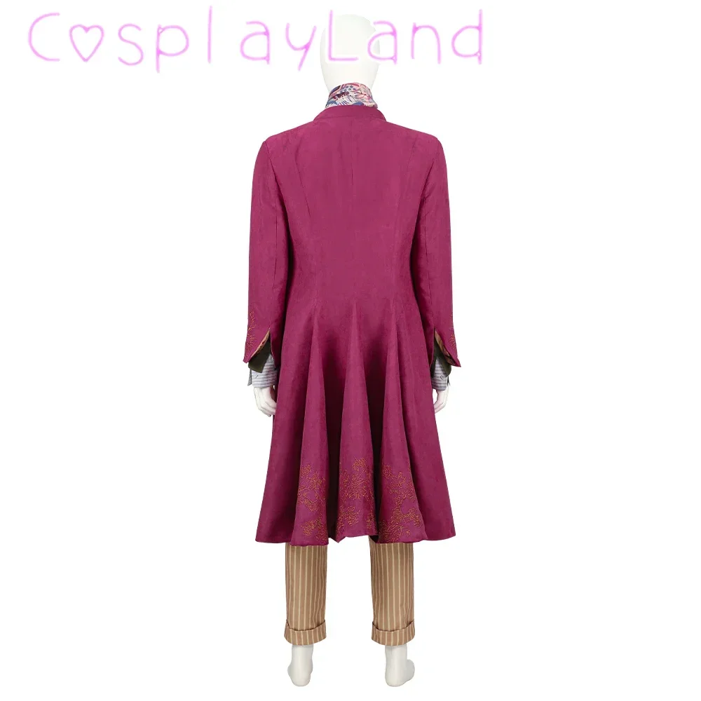 Willy หมวกคอสเพลย์เครื่องแต่งกาย Chalamet Wonca คอสเพลย์ชุดสูทภาพยนตร์ช็อกโกแลตผู้ชายแฟนซีฮาโลวีน Comic Con Roleplay เสื้อผ้า