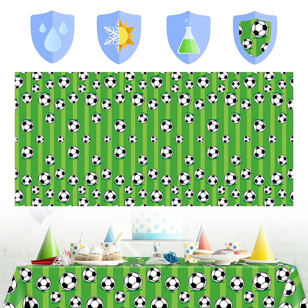 

Soccer Sports Table Cover Disposable Rectangular Soccer Tablecloth Soccer Party Tablecover Soccer Fans Birthday Decoration