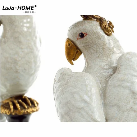 Home Decoration Vintage American Party Decoration Candle Holder New Luxury Bird Ceramic Candle Holder Set