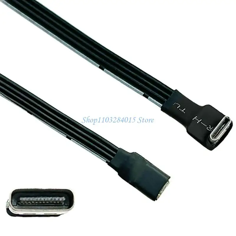 R6FF USB C Male to USB C Female Extension Cable 90 Degree Ri