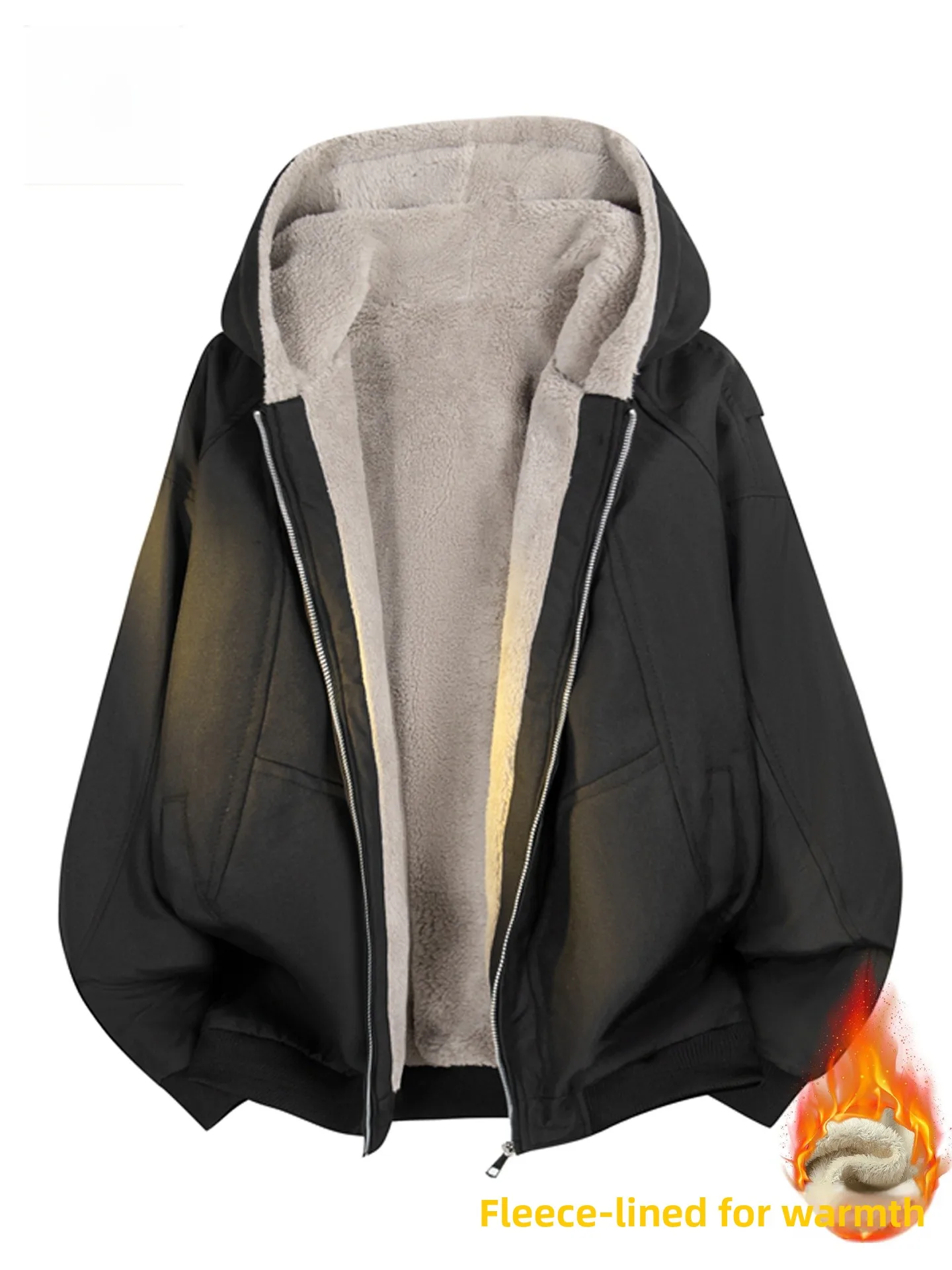 

Утепленная куртка из хлопкового вельвета для подростков с капюшоном, теплая, свободного кроя, однотонная, модная, в городском стиле