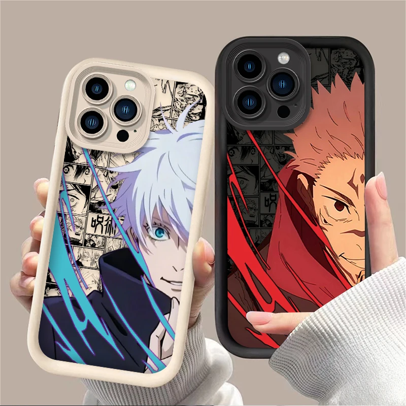 Jujutsu Kaisen Satoru Sukuna funda de teléfono de silicona para iPhone 17 Air 16 16E 15 14 13 12 11 Pro Max X XS X S Max XR SE 2020 SE4 7 8