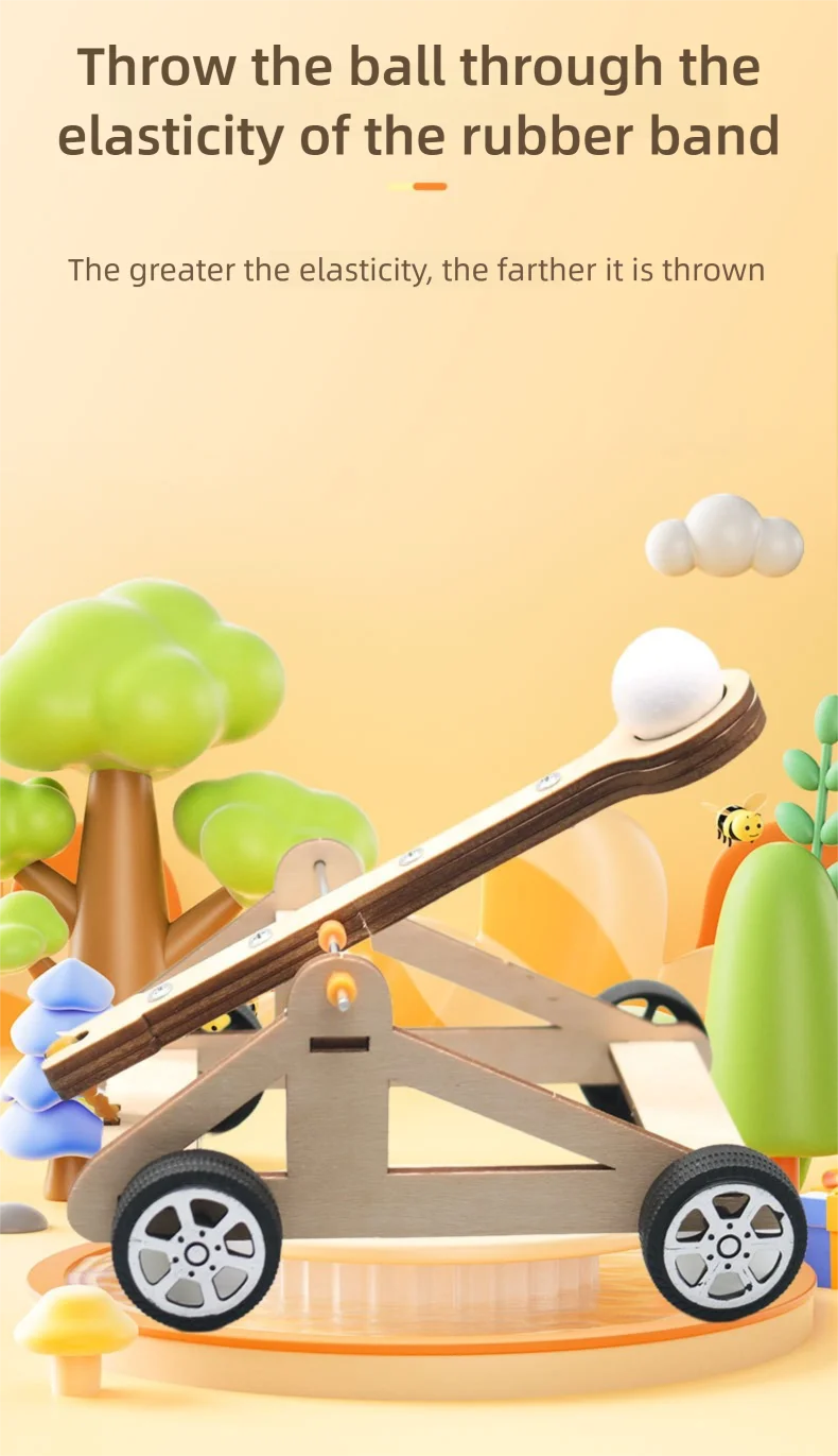 DIY Katapult Spielzeug DIY Wissenschaft Experiment Kit & Bildung Modell Spielzeug Physik Wissenschaft Spielzeug Für Kinder Geschenk Spielzeug Projekt – Detail 4