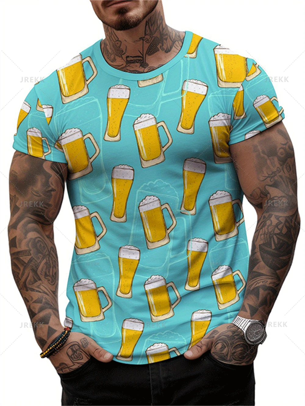 

Vintage New 3D Print German Oktoberfest Beer Festival T-Shirt Costume Germany Beer Festival Graphic Tee Shirts Mens Clothing Top